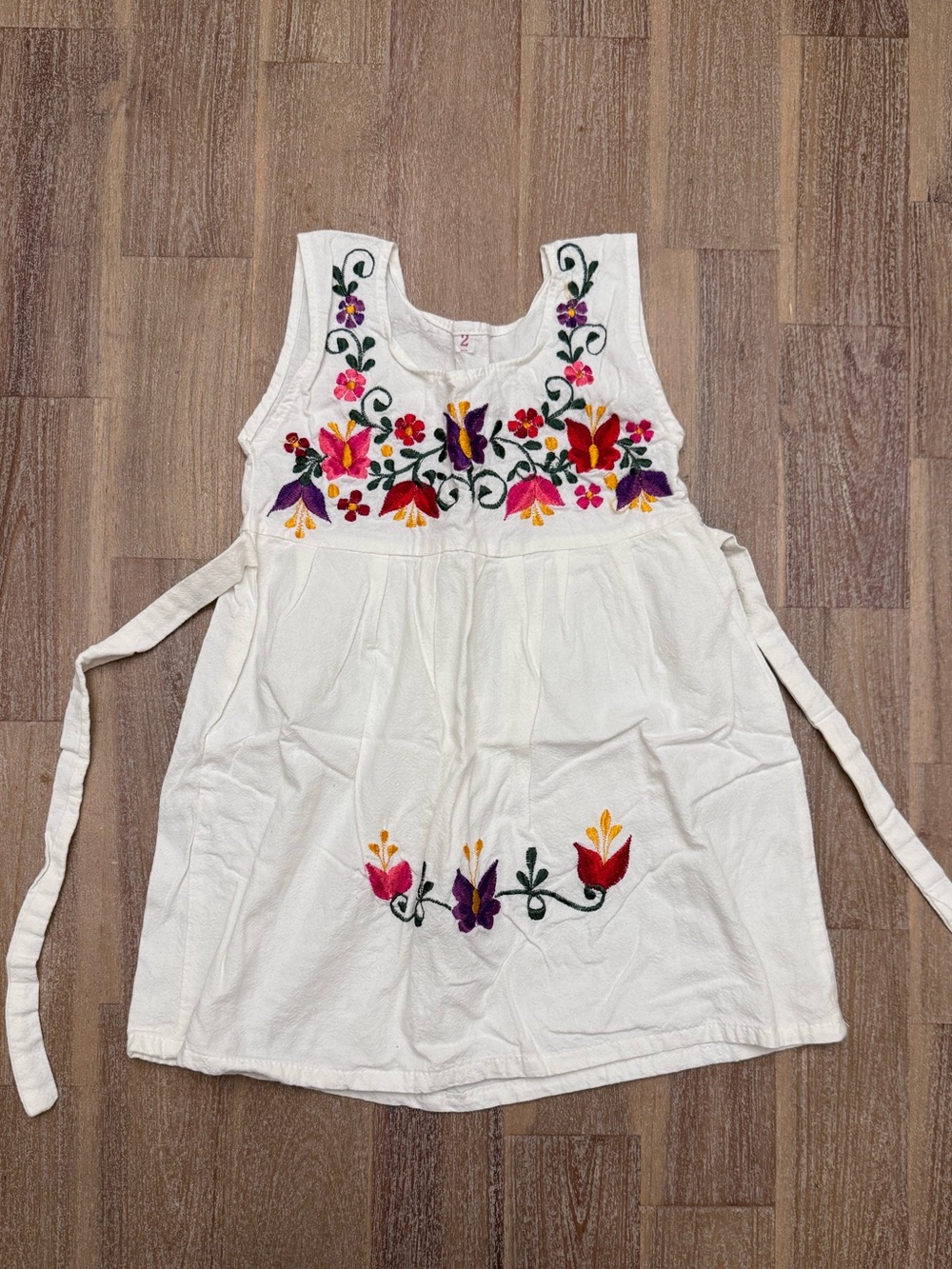 Baby Toddler Girls Cotton Summer Embroidered Dress 2T